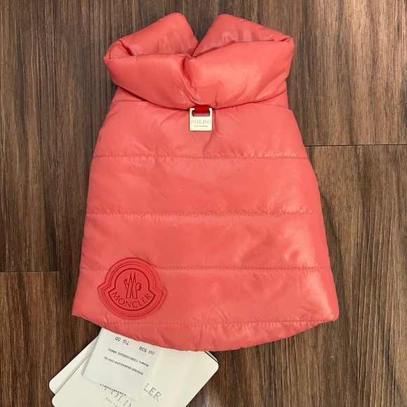 MONCLER Poldo Dog Couture Coat Down Jacket For Small Dog SIZE 00 PINK - Picture 1 of 13